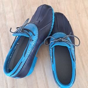 L.L. Bean 'Bean Boots' Low Leather Laced Rubber Mocs Duck Durable Qus Rain Boots